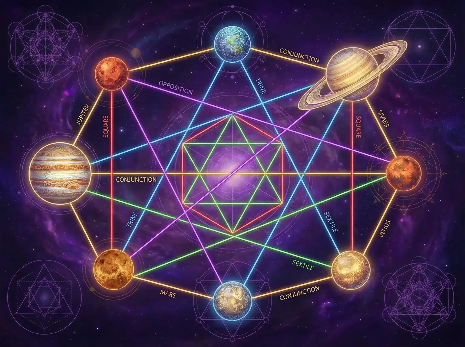 行星相位解读 - 爱妻艺 | 占星学进阶